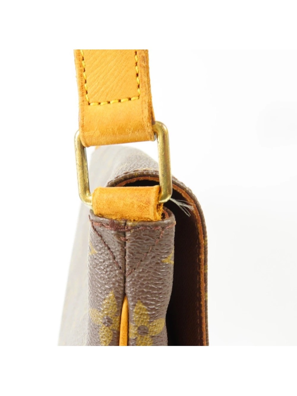 Louis Vuitton Monogram Musette Salsa Bag in Brown & Tan Leather Strap Flaw - Picture 10 of 16